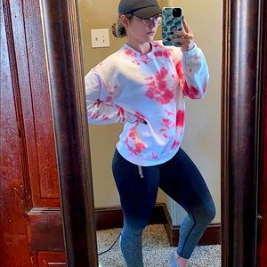 Pink tie dye hoodie !!